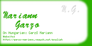 mariann garzo business card